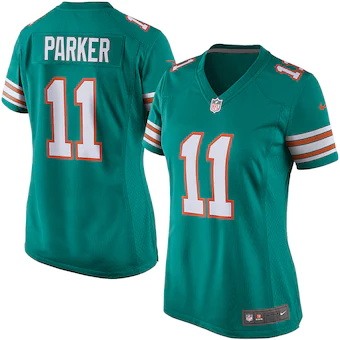 womens nike devante parker aqua miami dolphins game player 